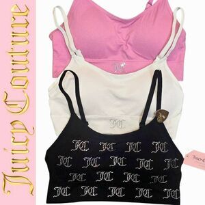 Juicy Couture Rhinestone JC Logo 3-PC Sports Bras